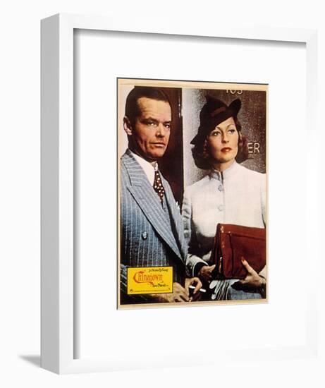 Chinatown, Jack Nicholson, Faye Dunaway, 1974-null-Framed Art Print