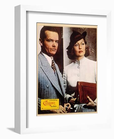 Chinatown, Jack Nicholson, Faye Dunaway, 1974-null-Framed Art Print