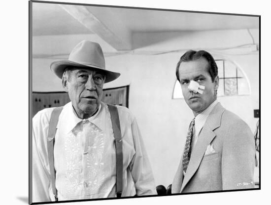 Chinatown, John Huston, Jack Nicholson, 1974-null-Mounted Photo