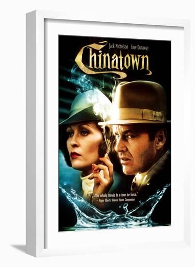 Chinatown, L-R: Faye Dunaway, Jack Nicholson, 1974-null-Framed Art Print