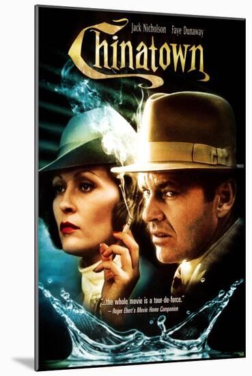 Chinatown, L-R: Faye Dunaway, Jack Nicholson, 1974-null-Mounted Art Print