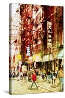 Chinatown NYC - In the Style of Oil Painting-Philippe Hugonnard-Stretched Canvas