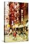 Chinatown NYC - In the Style of Oil Painting-Philippe Hugonnard-Stretched Canvas