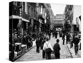 Chinatown on a Sunday: Pell Street, New York-null-Stretched Canvas