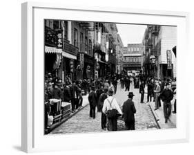 Chinatown on a Sunday: Pell Street, New York-null-Framed Photo