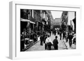 Chinatown on a Sunday: Pell Street, New York-null-Framed Art Print