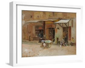 Chinatown, San Francisco, 1908 (Watercolour and Pencil on Paperboard)-Louis Comfort Tiffany-Framed Giclee Print