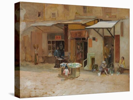 Chinatown, San Francisco, 1908 (Watercolour and Pencil on Paperboard)-Louis Comfort Tiffany-Stretched Canvas