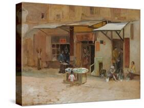 Chinatown, San Francisco, 1908 (Watercolour and Pencil on Paperboard)-Louis Comfort Tiffany-Stretched Canvas