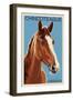 Chincoteague, Virginia - Horse-Lantern Press-Framed Premium Giclee Print