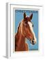 Chincoteague, Virginia - Horse-Lantern Press-Framed Premium Giclee Print