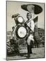 Chindonya-Hiromeya, a Japanese Sandwich Man-null-Mounted Photographic Print