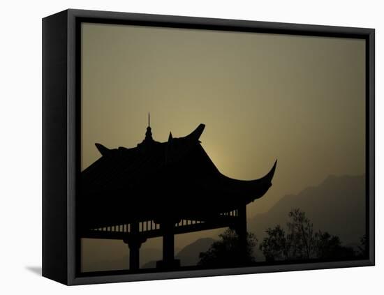 Chineese Pavillon During Sunset, China-Ryan Ross-Framed Stretched Canvas