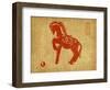 Chinese 2014 For Year Of Horse Design, Words Mean Happy New Year-kenny001-Framed Art Print