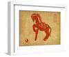 Chinese 2014 For Year Of Horse Design, Words Mean Happy New Year-kenny001-Framed Art Print