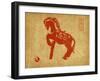 Chinese 2014 For Year Of Horse Design, Words Mean Happy New Year-kenny001-Framed Art Print