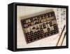 Chinese Abacus with Brushes, China-Keren Su-Framed Stretched Canvas