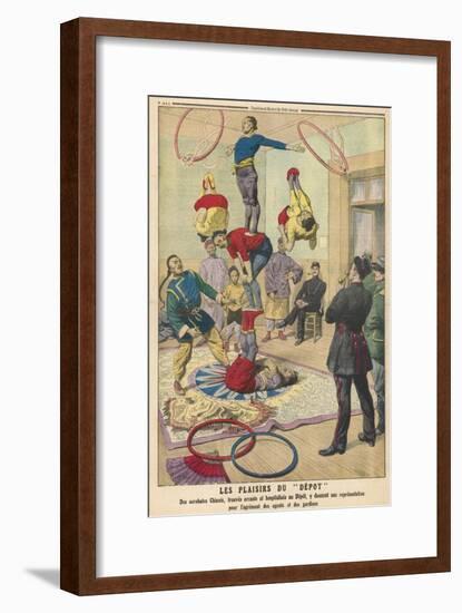 Chinese Acrobats, Arrest-null-Framed Art Print