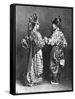 Chinese Actors from Behind, circa 1870-John Thomson-Framed Stretched Canvas