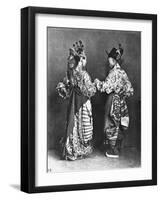 Chinese Actors from Behind, circa 1870-John Thomson-Framed Giclee Print