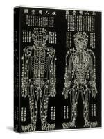 Chinese Acupuncture Chart Showing the Crucial Locations on the Body-null-Stretched Canvas