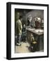 Chinese-American Pharmacist Weighing Medicines in a Chinatown Drugstore, San Francisco, 1890s-null-Framed Giclee Print