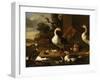 Chinese and Egyptian Geese and Other Birds in a Landscape with Ruins Nearby-Melchior de Hondecoeter-Framed Giclee Print