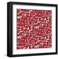 Chinese Animals Red-Sharon Turner-Framed Art Print