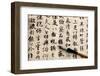 Chinese Antique Calligraphic Text on Beige Paper with Brush-Sophy Ru-Framed Photographic Print