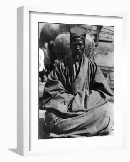 Chinese Begging Monk-null-Framed Photographic Print