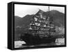 Chinese Boat in a Harbour, 20th Century-null-Framed Stretched Canvas