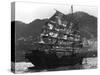 Chinese Boat in a Harbour, 20th Century-null-Stretched Canvas