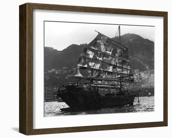 Chinese Boat in a Harbour, 20th Century-null-Framed Giclee Print