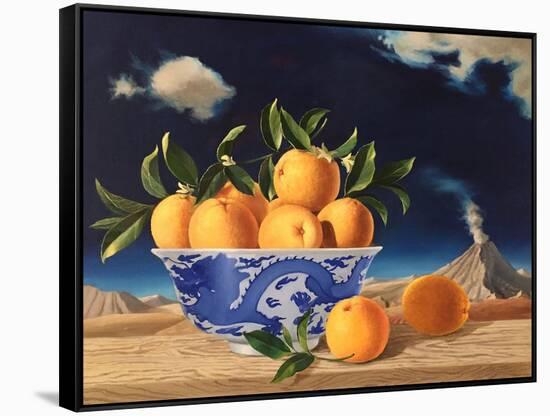 Chinese Bowl of Oranges, 2014-ELEANOR FEIN FEIN-Framed Stretched Canvas