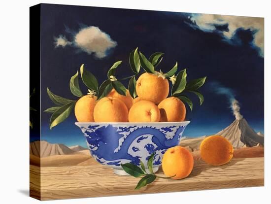 Chinese Bowl of Oranges, 2014-ELEANOR FEIN FEIN-Stretched Canvas