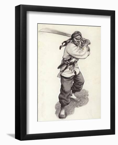 Chinese Boxer Warrior-Pat Nicolle-Framed Giclee Print