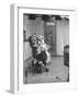 Chinese Boy in Costume Reciting before TV Cameras-null-Framed Photographic Print