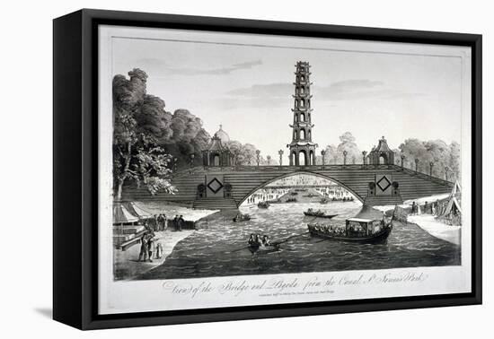 Chinese Bridge and Pagoda, St James's Park, Westminster, London, 1814-null-Framed Stretched Canvas