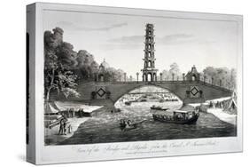Chinese Bridge and Pagoda, St James's Park, Westminster, London, 1814-null-Stretched Canvas