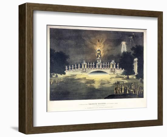 Chinese Bridge in St James's Park, in Celebration of the Glorious Peace of 1814-Frederick Calvert-Framed Giclee Print