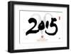 Chinese Calligraphy for Year of the Goat 2015,Seal Mean Good Bless for New Year-kenny001-Framed Photographic Print