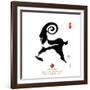 Chinese Calligraphy for Year of the Goat 2015,Seal Mean Good Bless for New Year-kenny001-Framed Photographic Print