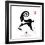 Chinese Calligraphy for Year of the Goat 2015,Seal Mean Good Bless for New Year-kenny001-Framed Photographic Print