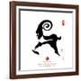 Chinese Calligraphy for Year of the Goat 2015,Seal Mean Good Bless for New Year-kenny001-Framed Photographic Print