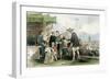 Chinese Cat Merchants, from "China in a Series of Views" by George Newenham Wright 1843-Thomas Allom-Framed Giclee Print