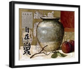 Chinese Ceramic with Apples-Pascal Lionnet-Framed Art Print