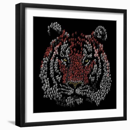 Chinese Character Tiger-null-Framed Premium Giclee Print