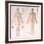 Chinese Chart of Acupuncture Points on a Male Body, 1956-null-Framed Art Print