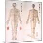 Chinese Chart of Acupuncture Points on a Male Body, 1956-null-Mounted Art Print