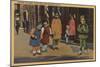 Chinese Children in Chinatown - San Francisco, CA-Lantern Press-Mounted Art Print